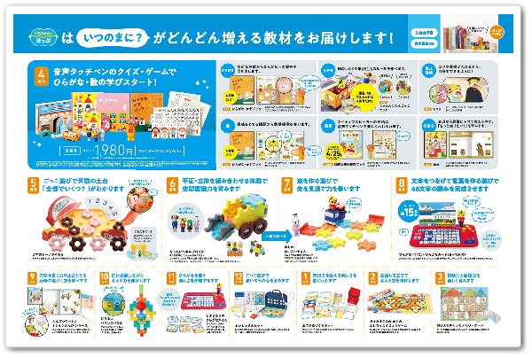 こどもちゃれんじほっぷ年間ラインナップ